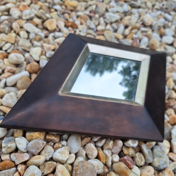 Mirror Wall Hanging Decor Rustic Metal Frame Vintage Modern Industrial Triangle - Picture 6 of 16